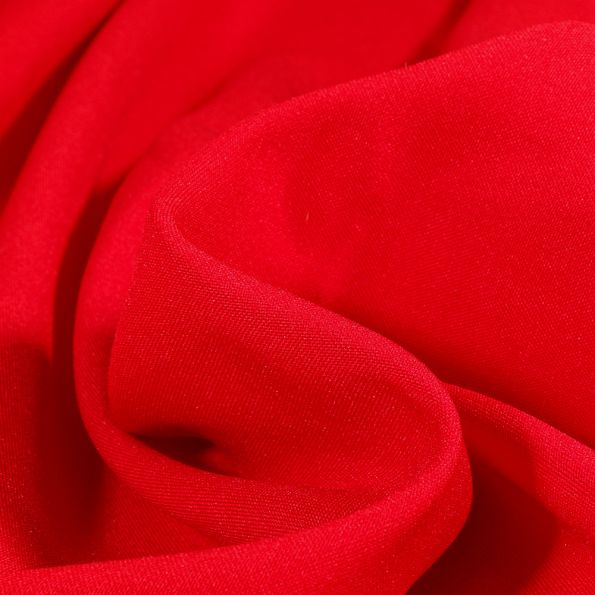 Tissu Burlington Grande largeur uni Rouge - Par 10 cm