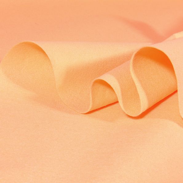 Tissu Feutrine 90 cm Saumon - Par 10 cm