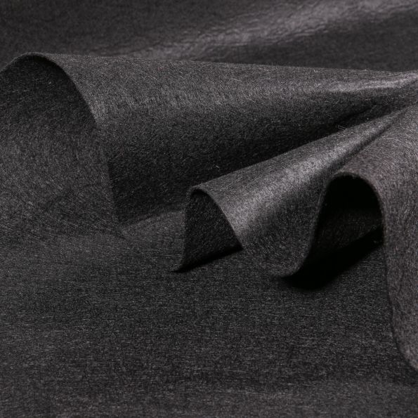Coupon Tissu Feutrine 90 cm Noir - Coupon de 50 cm