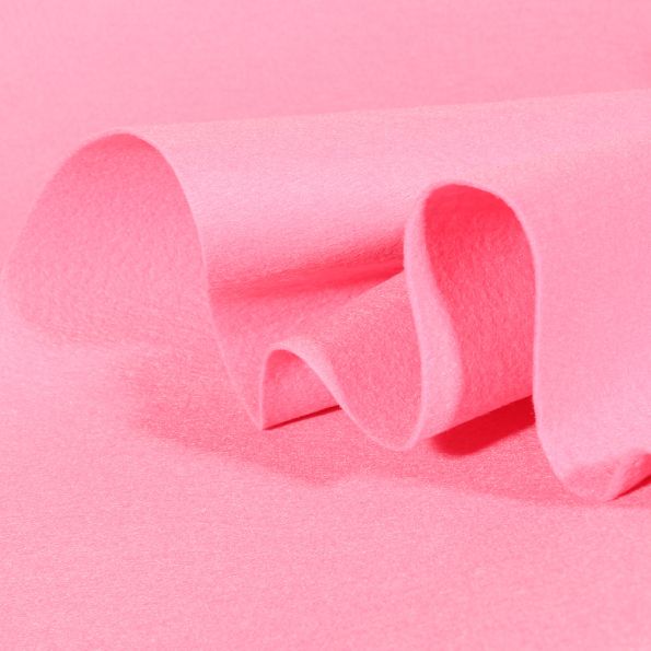 Tissu Feutrine 90 cm Rose - Par 10 cm