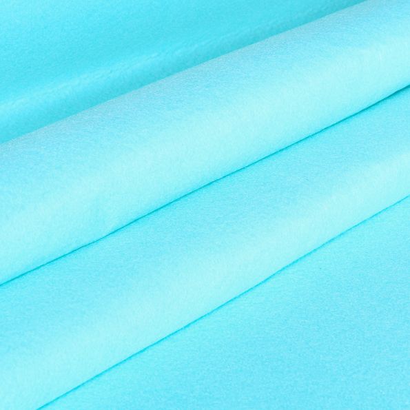 Tissu Feutrine 90 cm Bleu ciel - Par 10 cm