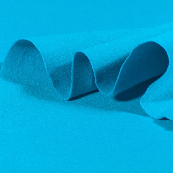 Tissu Feutrine 90 cm Bleu turquoise - Par 10 cm