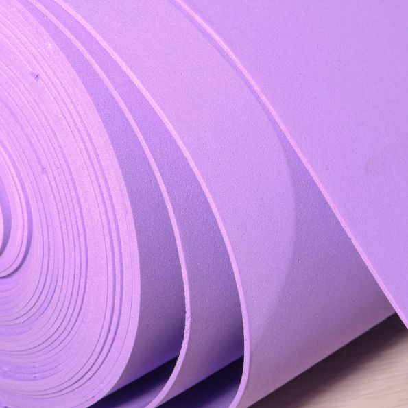 Mousse Eva unie 2 mm Lilas - Par 10 cm