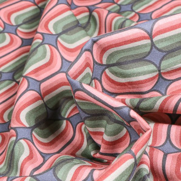 Tissu Coton imprimé Sixta Pika sur fond Bleu ciel - Par 10 cm