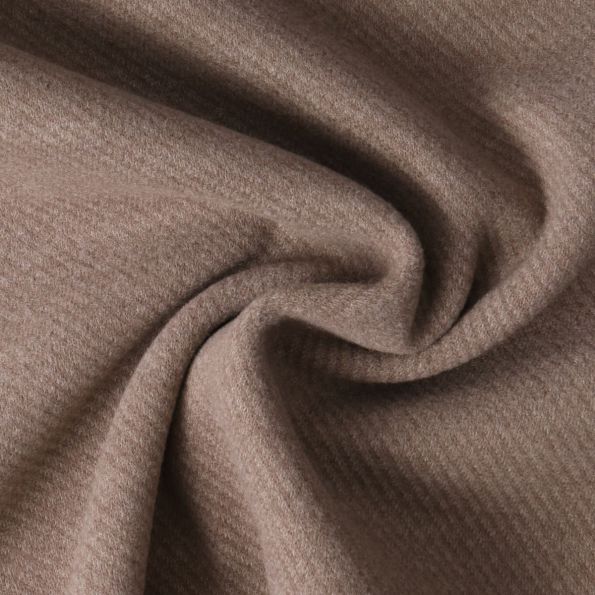 Coupon Tissu Polyviscose touché Cachemire Grège - Coupon de 90 cm