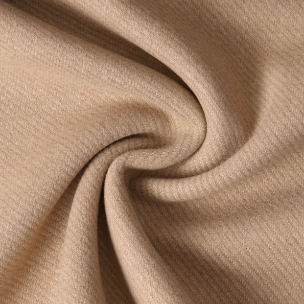 Coupon Tissu Polyviscose touché Cachemire Beige - Coupon de 100 cm