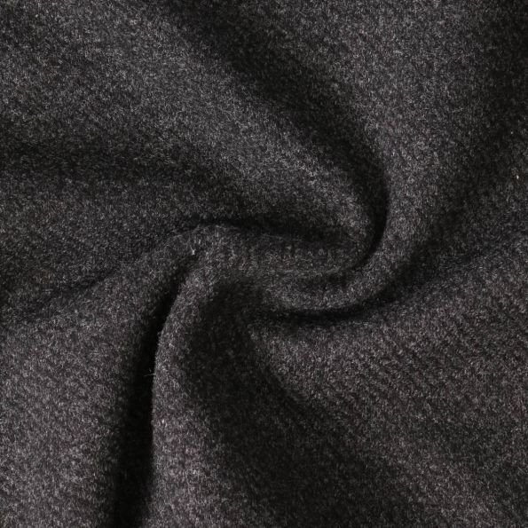 Coupon Tissu Polyviscose touché Cachemire Gris anthracite chiné - Coupon de 100 cm