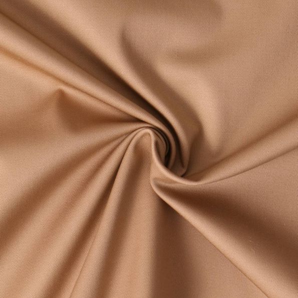 Tissu Gabardine Stretch Camel - Par 10 cm