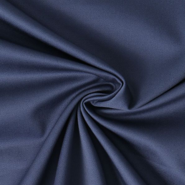 Tissu Gabardine Stretch Bleu indigo - Par 10 cm