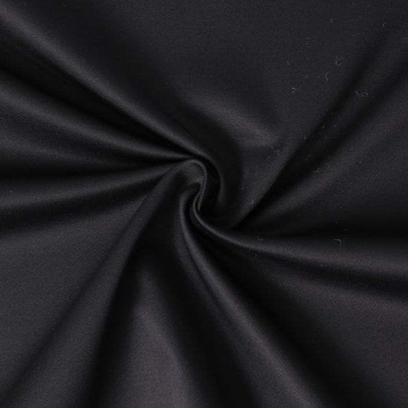 Tissu Gabardine Stretch Noir - Par 10 cm