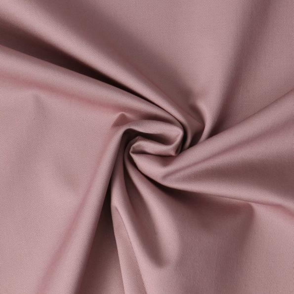 Tissu Gabardine Stretch Vieux rose - Par 10 cm