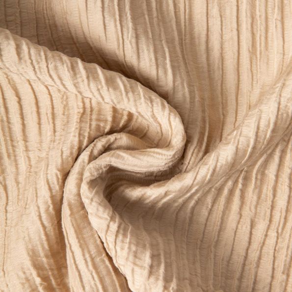 Tissu Lyocell plissé uni Doré - Par 10 cm