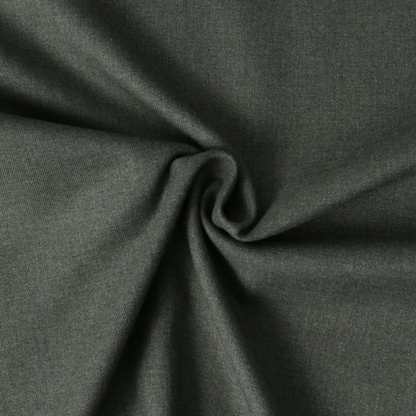 Tissu Gabardine extensible Bambou recyclé Aelys Kaki anthracite - Par 10 cm