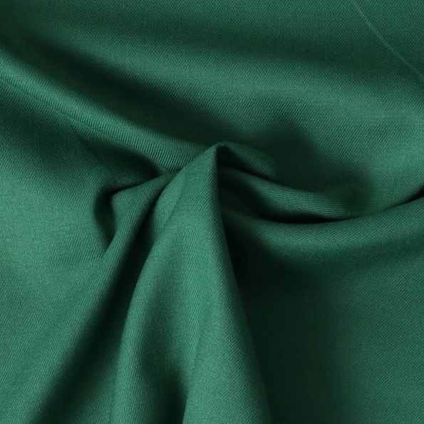 Tissu Gabardine extensible Bambou recyclé Aelys uni Vert emeraude - Par 10 cm