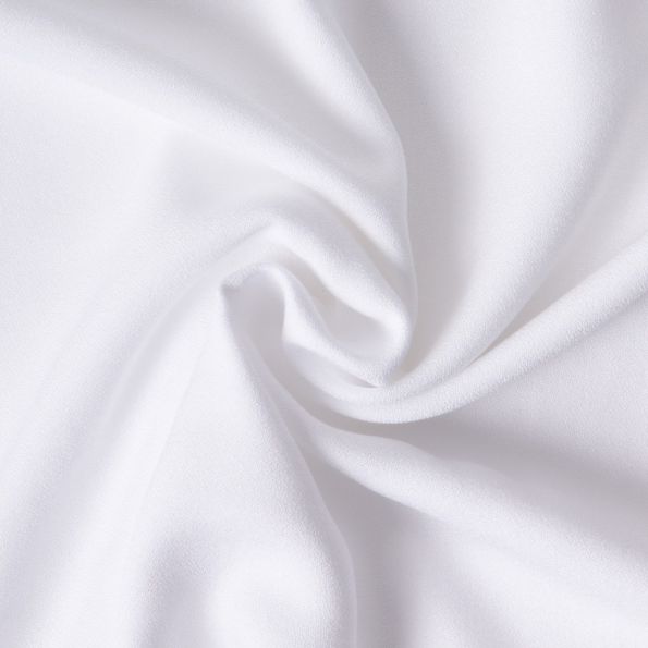 Tissu Crêpe de Viscose Mona uni Blanc - Par 10 cm
