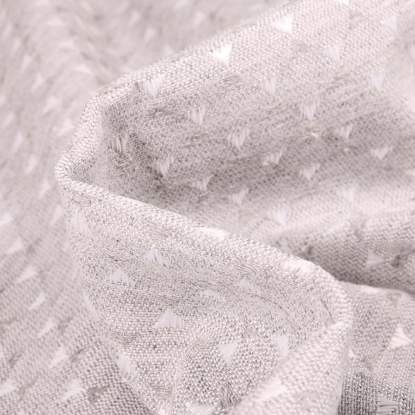 Tissu Jacquard Juno sur fond Gris clair - Par 10 cm