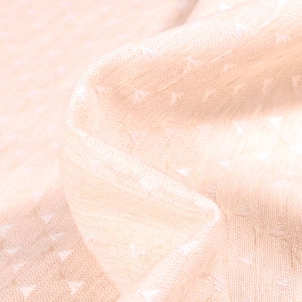 Tissu Jacquard Juno sur fond Beige - Par 10 cm