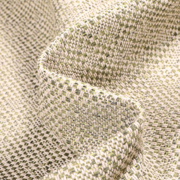 Tissu Jacquard épais Igor sur fond Vert amande - Par 10 cm