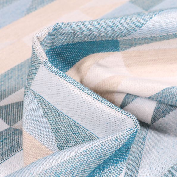 Tissu Jacquard Nash sur fond Bleu - Par 10 cm