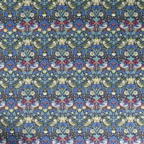 Tissu Liberty of London Strawberry Bleu - Par 10 cm