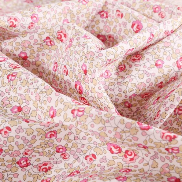 Grenouillère Adulte Liberty Rose - Taille 1 (36/38), Manches Et Jambes Courtes, 100% Coton, Fermeture éclair Dos/entrejambe - 5
