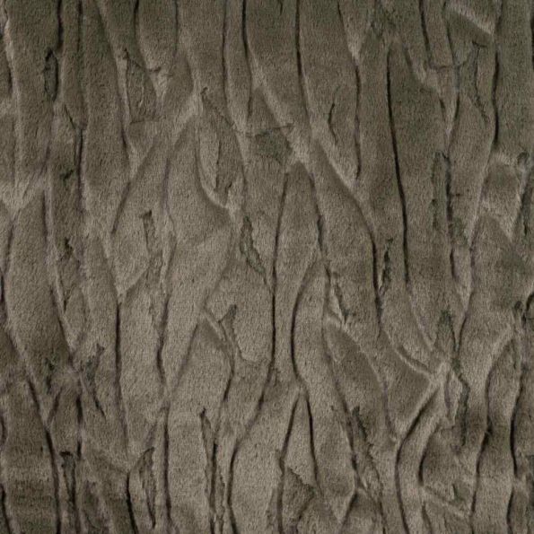 Tissu Fausse fourrure Malou uni Vert kaki - Par 10 cm