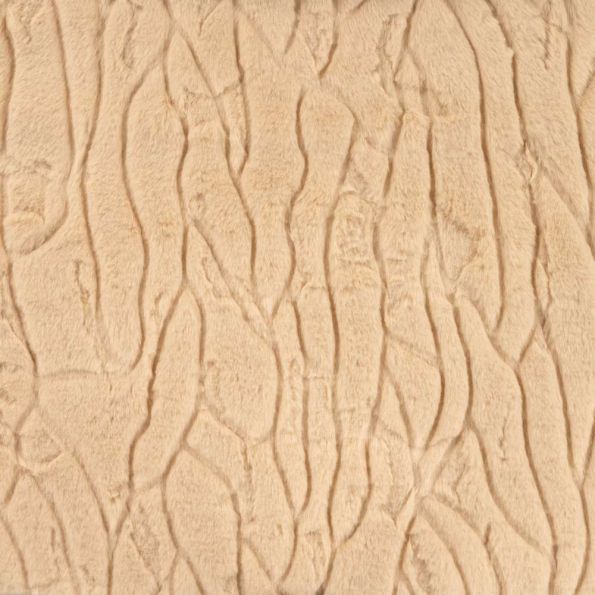 Tissu Fausse fourrure Malou uni Beige sable - Par 10 cm