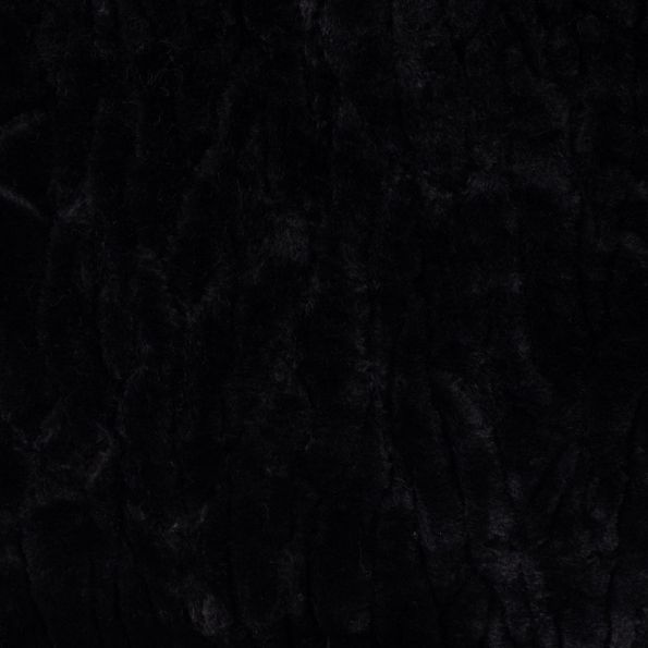 Tissu Fausse fourrure Malou uni Noir - Par 10 cm