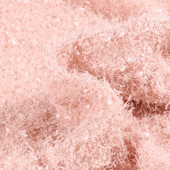 Tissu Fausse fourrure Fantaisie sur fond Rose clair - Par 10 cm