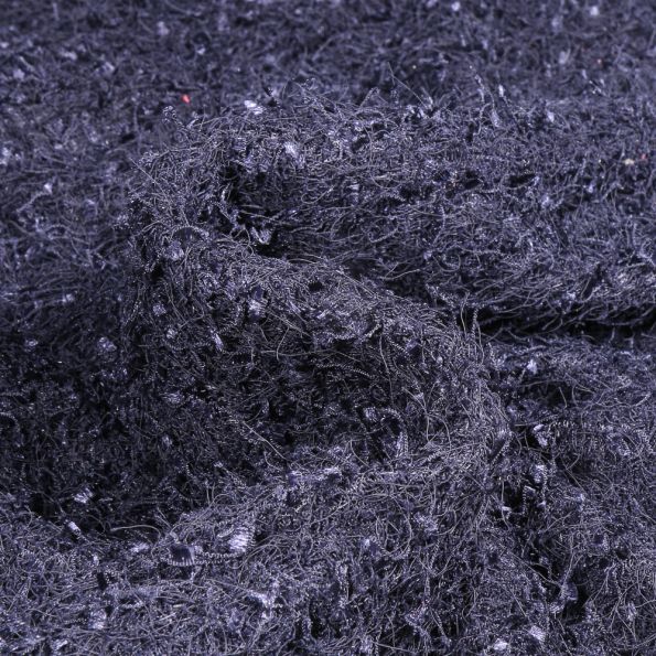 Tissu Fausse fourrure Fantaisie sur fond Bleu marine - Par 10 cm