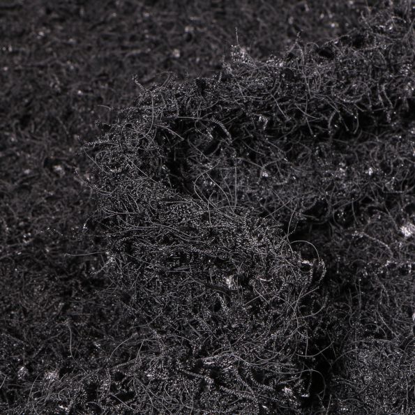 Tissu Fausse fourrure Fantaisie sur fond Noir - Par 10 cm