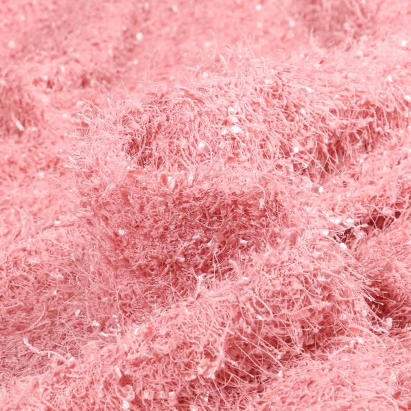 Tissu Fausse fourrure Fantaisie sur fond Rose blush - Par 10 cm