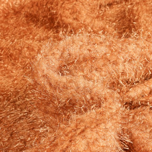 Tissu Fausse fourrure Ludmila sur fond Camel - Par 10 cm