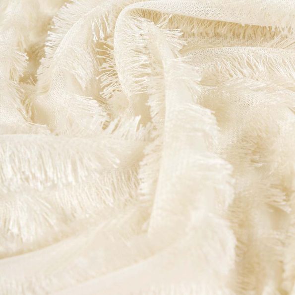 Tissu Fausse fourrure Ivanna sur fond Ecru - Par 10 cm