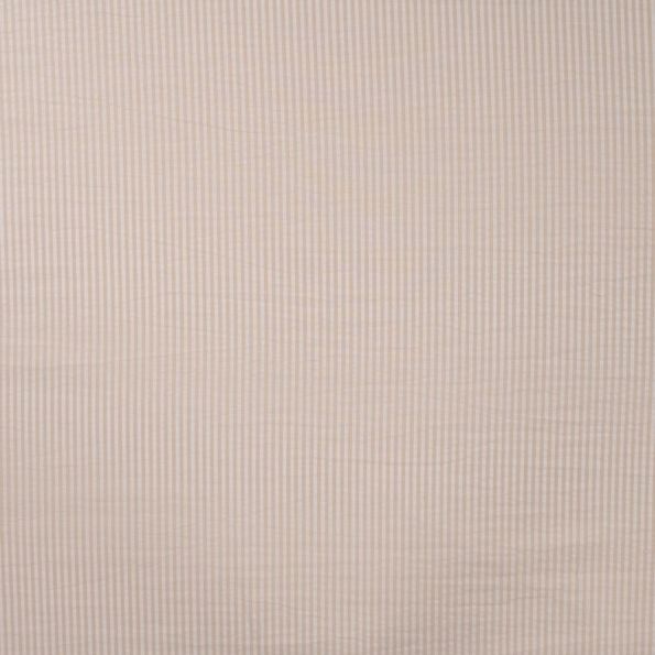 Tissu Seersucker Rayé Vichy Beige - Par 10 cm