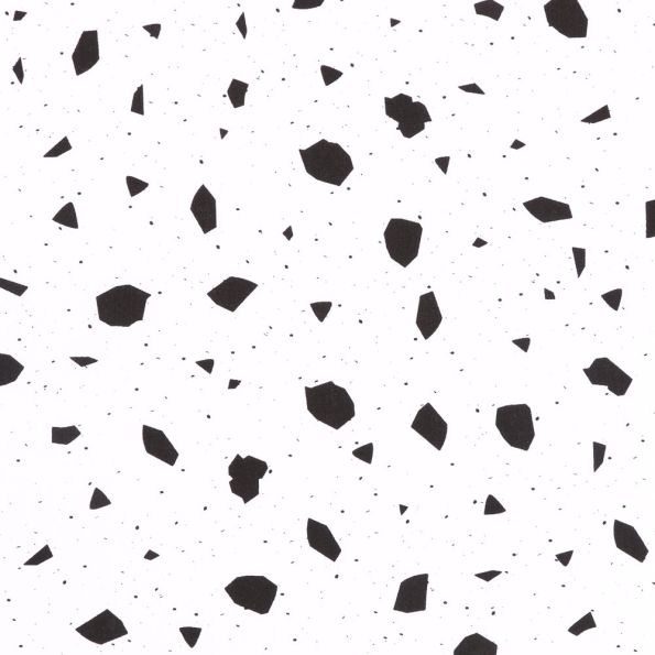 Tissu Coton Imprimé Météorites noires - Par 10 cm