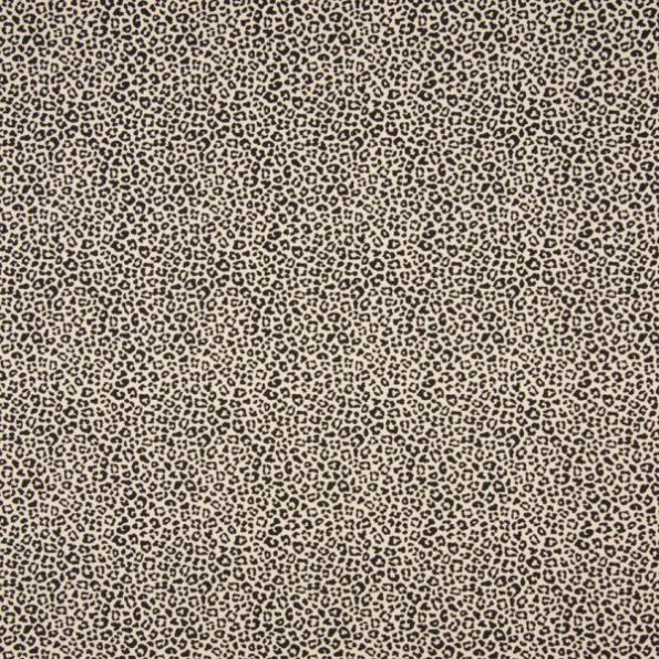 Coupon Tissu Jersey Coton Motif Léopard Marron sur fond Beige sable - Coupon de 100 cm