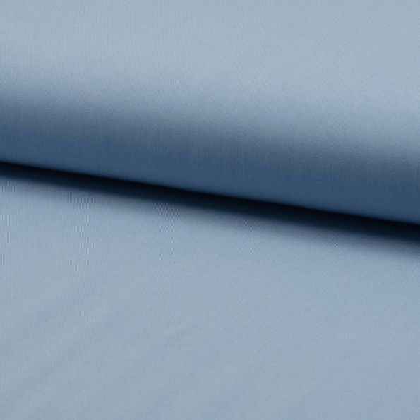 Tissu Viscose Twill uni Bleu ciel - Par 10 cm