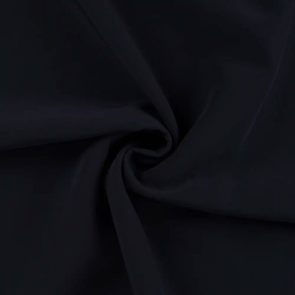 Tissu Sergé extensible uni Noir - Par 10 cm