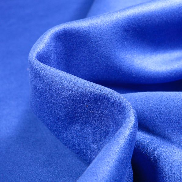 Tissu Suédine Scuba uni Capri Bleu roi - Par 10 cm