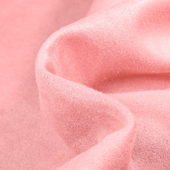 Tissu Suédine Scuba uni Capri Rose nude - Par 10 cm