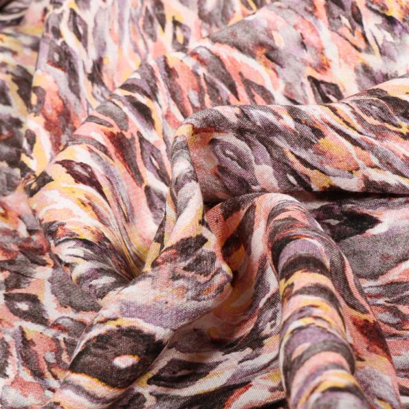 Tissu Viscose Linda Rose nude - Par 10 cm