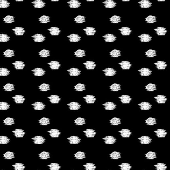 Tissu Viscose Twill Dots blancs sur fond Noir - Par 10 cm