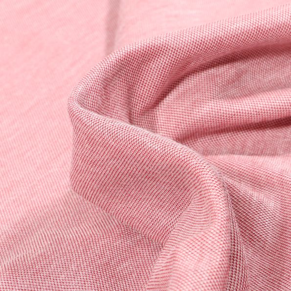 Tissu Viscose Lino sur fond Rouge chiné - Par 10 cm