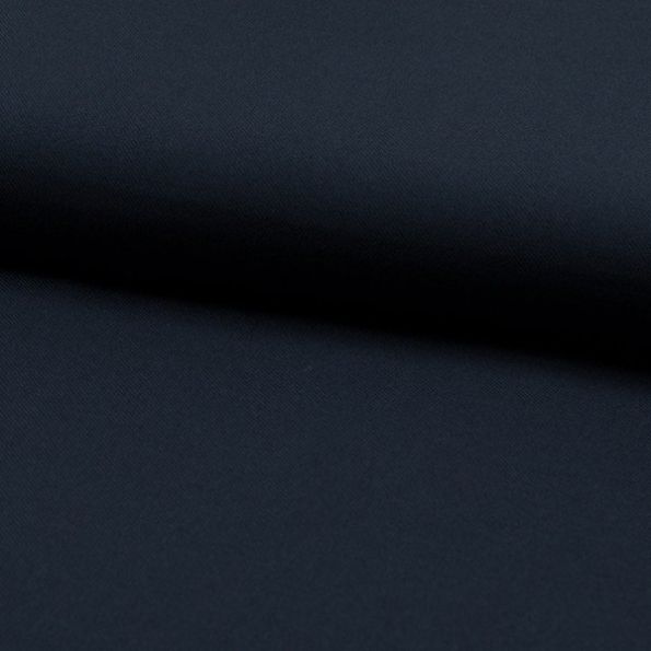 Tissu Viscose Twill  chiné Bleu marine - Par 10 cm