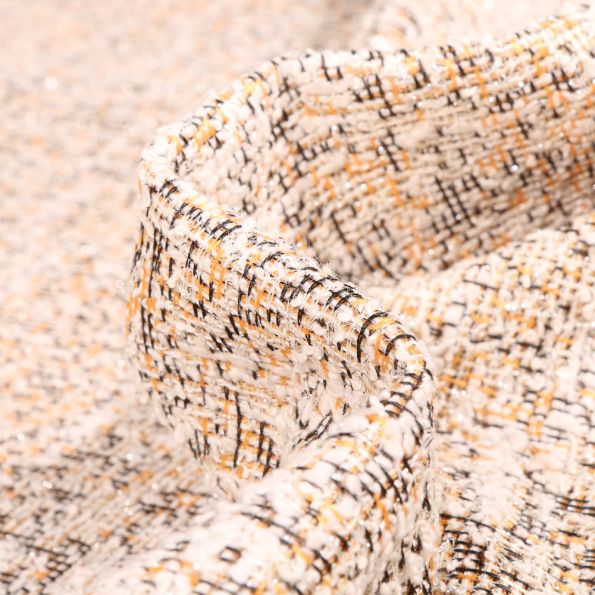 Tissu Tweed Rachel Jaune - Par 10 cm