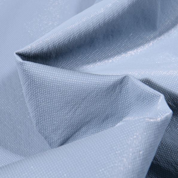 Tissu Simili cuir d'habillement Stella Bleu ciel - Par 10 cm