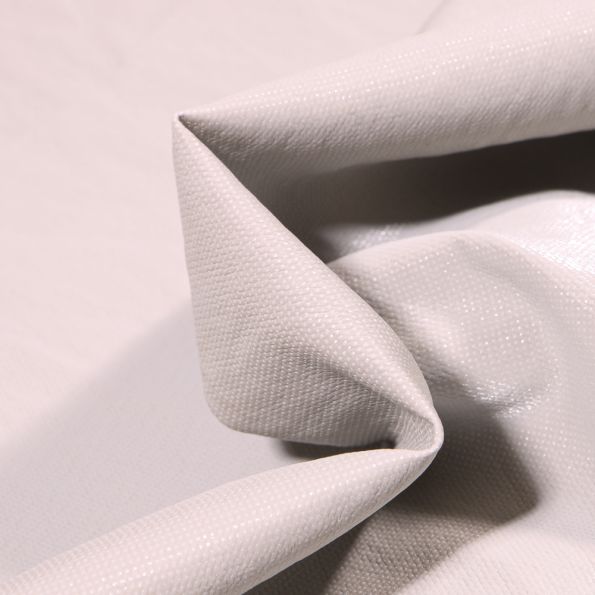 Tissu Simili cuir d'habillement Petits points brillants sur fond Gris - Par 10 cm