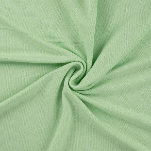 Tissu Maille Jersey Lurex chiné Vert amande - Par 10 cm