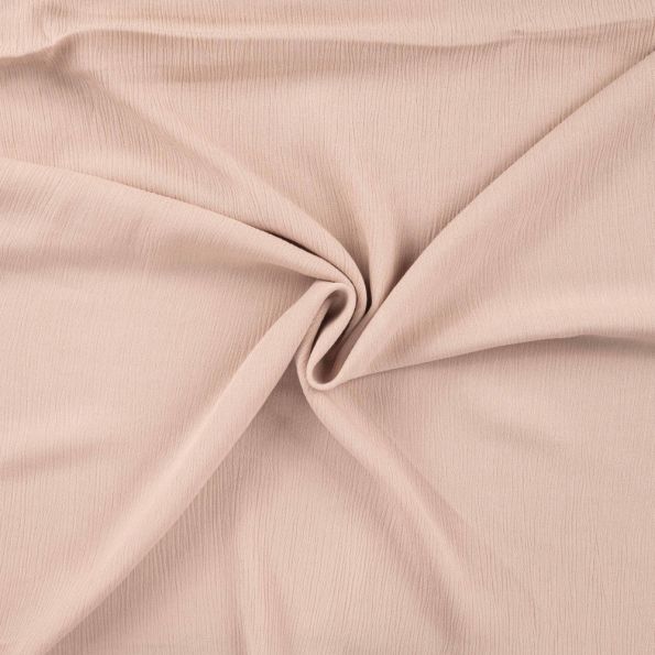 Tissu Crépon de Viscose uni Beige - Par 10 cm